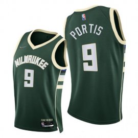 Nike Milwaukee Bucks #9 Bobby Portis Youth 2021-22 75th Diamond Anniversary NBA Jersey Green Youth