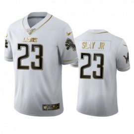 Detroit Lions #23 Darius Slay Jr Mens Nike White Golden Edition Vapor Limited NFL 100 Jersey