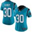 Nike Carolina Panthers #30 Stephen Curry Blue Alternate Womens Stitched NFL Vapor Untouchable Limited Jersey