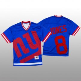 NFL New York New York Giants #8 Daniel Jones Blue Mens Mitchell & Nell Big Face Fashion Limited NFL Jersey