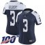 Nike Dallas Cowboys #3 Garrett Gilbert Navy Blue Thanksgiving Womens Stitched NFL 100th Season Vapor Throwback Limited Jersey