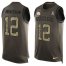Nike Pittsburgh Steelers #12 Terry Bradshaw Green Mens Stitched NFL Limited Salute To Service Tank Top Jersey