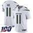 Nike New York Jets #11 Denzel Mim White Mens Stitched NFL 100th Season Vapor Untouchable Limited Jersey