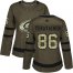 Adidas Carolina Hurricanes #86 Teuvo Teravainen Green Salute to Service Womens Stitched NHL Jersey