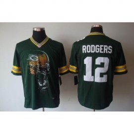 Nike Green Bay Packers #12 Aaron Rodgers Green Team Color Mens Stitched NFL Helmet Tri-Blend Limited Jersey