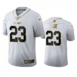 Buffalo Buffalo Bills #23 Micah Hyde Mens Nike White Golden Edition Vapor Limited NFL 100 Jersey