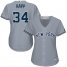 New York Yankees #34 J.A. Happ Grey Road Womens Stitched MLB Jersey