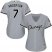 Chicago White Sox #7 Tim Anderson Grey Road Womens Stitched MLB Jersey