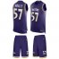 Nike Baltimore Ravens #57 C.J. Mosley Purple Team Color Mens Stitched NFL Limited Tank Top Suit Jersey