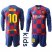 Barcelona #10 Messi Home Long Sleeves Kid Soccer Club Jersey