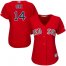 Boston Red Sox #14 Jim Rice Red Alternate Womens Stitched MLB Jersey