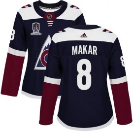 Adidas Colorado Avalanche #8 Cale Makar Navy Womens 2022 Stanley Cup Champions Alternate Authentic Stitched NHL Jersey Womens
