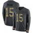 Nike Baltimore Ravens #15 Marquise Brown Anthracite Salute to Service Mens Stitched NFL Limited Therma Long Sleeve Jersey