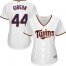 Minnesota Twins #44 Kyle Gibson White Home Womens Stitched MLB Jersey