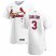 St.Louis Cardinals #3 Dylan Carlson Mens Nike White Home 2020 Authentic Player MLB Jersey