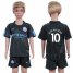 Manchester City #10 Kun Aguero Sec Away Kid Soccer Club Jersey