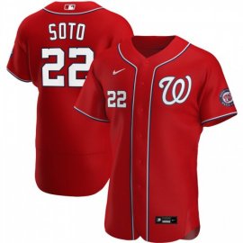 Washington Nationals #22 Juan Soto Mens Nike Red Alternate 2020 Authentic Player MLB Jersey