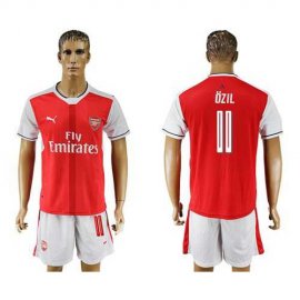 Arsenal #11 Ozil Champions League Home Soccer Club Jersey
