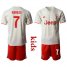 Juventus #7 Ronaldo Away Kid Soccer Club Jersey