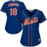 New York Mets #18 Travis dArnaud Blue Alternate Womens Stitched MLB Jersey