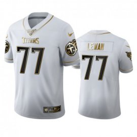 Tennessee Titans #77 Taylor Lewan Mens Nike White Golden Edition Vapor Limited NFL 100 Jersey