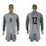 Brazil #12 Carreira Grey Goalkeeper Long Sleeves Soccer Country Jersey