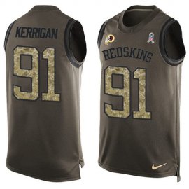 Nike Washington Football Team #91 Ryan Kerrigan Green Mens Stitched NFL Limited Salute To Service Tank Top Jersey