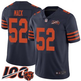 Nike Chicago Bears #52 Khalil Mack Navy Blue Alternate Youth Stitched NFL 100th Season Vapor Limited Jersey