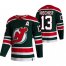 New Jersey Devils #13 Nico Hischier Green Mens Adidas 2020-21 Reverse Retro Alternate NHL Jersey