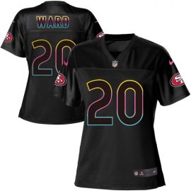 Nike San Francisco 49ers #20 Jimmie Ward Black Womens NFL Fashion Game Jersey