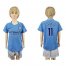 Manchester City #11 Kolarov Home Kid Soccer Club Jersey