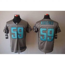 Nike Carolina Panthers #59 Luke Kuechly Grey Shadow Mens Stitched NFL Elite Jersey