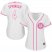 Houston Astros #4 George Springer White/Pink Fashion Womens Stitched MLB Jersey