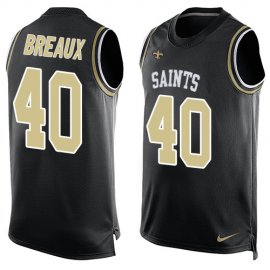 Nike New Orleans Saints #40 Delvin Breaux Black Team Color Mens Stitched NFL Limited Tank Top Jersey
