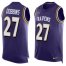 Nike Baltimore Ravens #27 J.K. Dobbins Purple Team Color Mens Stitched NFL Limited Tank Top Jersey