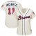 Atlanta Braves #11 Ender Inciarte Cream Alternate Womens Stitched MLB Jersey