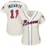 Atlanta Braves #11 Ender Inciarte Cream Alternate Womens Stitched MLB Jersey