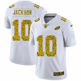Philadelphia Eagles #10 Desean Jackson Mens Nike Flocked Leopard Print Vapor Limited NFL Jersey White