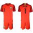 Brazil #1 Alisson Red Goalkeeper Soccer Country Jersey