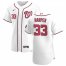 Washington Nationals #33 Ryne Harper Mens Nike White Home 2020 Authentic Player MLB Jersey