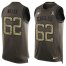 Nike Philadelphia Eagles #62 Jason Kelce Green Mens Stitched NFL Limited Salute To Service Tank Top Jersey