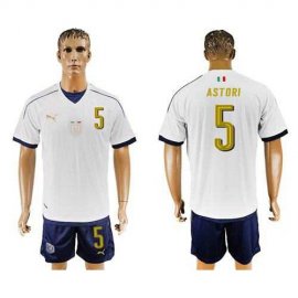 Italy #5 Astori Away Soccer Country Jersey