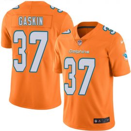 Nike Miami Dolphins #37 Myles Gaskin Orange Mens Stitched NFL Limited Rush Jersey