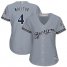 Milwaukee Brewers #4 Paul Molitor Grey Road Womens Stitched MLB Jersey