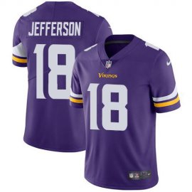 Nike Minnesota Vikings #18 Justin Jefferson Purple Team Color Mens Stitched NFL Vapor Untouchable Limited Jersey