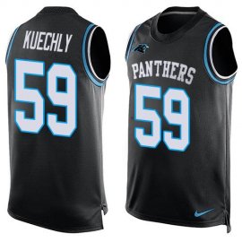 Nike Carolina Panthers #59 Luke Kuechly Black Team Color Mens Stitched NFL Limited Tank Top Jersey
