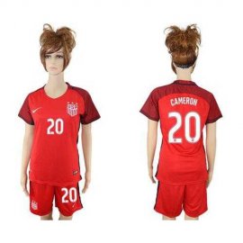 Womens USA #20 Cameron Away Soccer Country Jersey