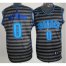 Oklahoma City Thunder #0 Russell Westbrook Grey Whith Black Strip Revolution 30 Swingman NBA Jerseys Cheap