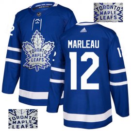 Adidas Toronto Maple Leafs #12 Patrick Marleau Blue Home Authentic Fashion Gold Stitched NHL Jersey