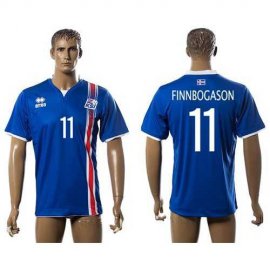 Iceland #11 Finnbogason Home Soccer Country Jersey